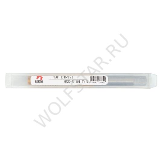 Метчик м/р  М8,0х1,25 HSS-E DIN371 TiN, с прямой канавкой, WOLFSTAR