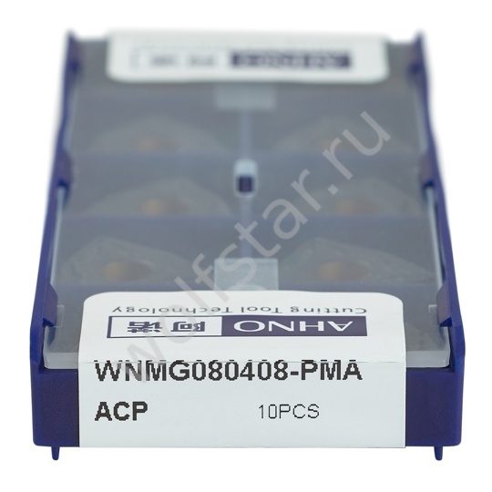 Пластина твердосплавная ISO WNMG080408-PMA ACP10E AHNO по стали, чистовая