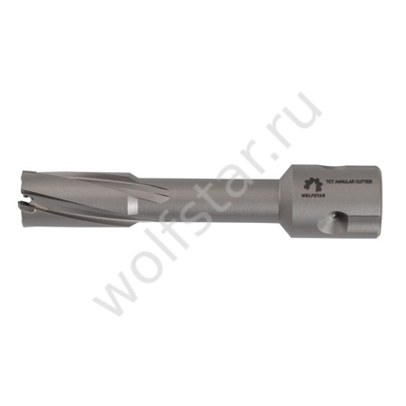 Сверло корончатое по металлу 14x55мм TCT хвостовик Universal/Weldon  WOLFSTAR